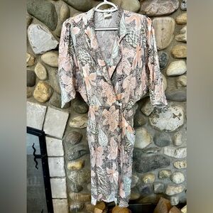 VINTAGE Pastel Floral wrap Dress